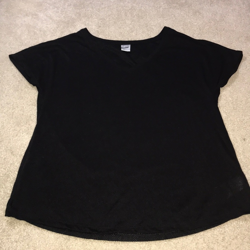 Black workout shirt